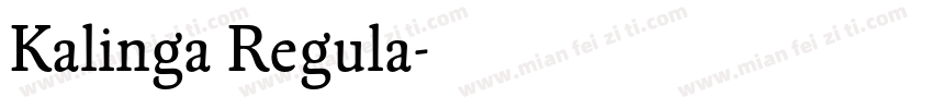 Kalinga Regula字体转换